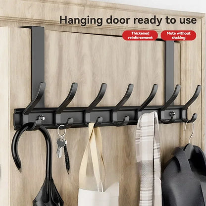 Hooks Over The Door 5-8 Hooks Clothes Coat Hat Towel Hanger Home Bathroom Organizer Rack Kitchen Accessories Holder