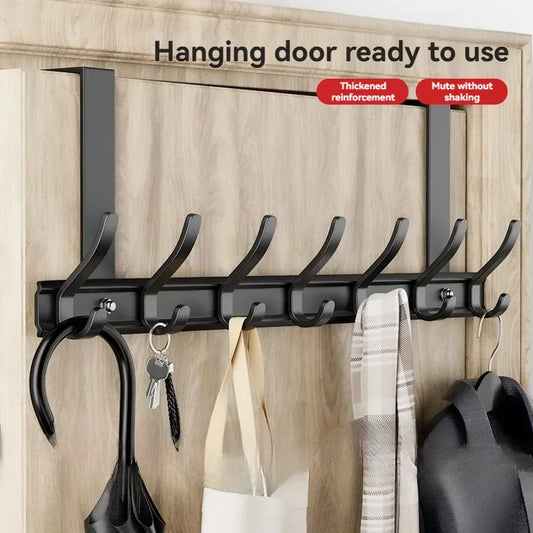 Hooks Over The Door 5-8 Hooks Clothes Coat Hat Towel Hanger Home Bathroom Organizer Rack Kitchen Accessories Holder