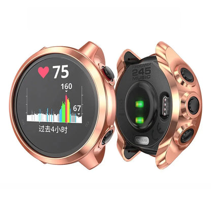 For Garmin Forerunner 245 / 245M Soft TPU Watch Case Protective Cover Screen Protectors