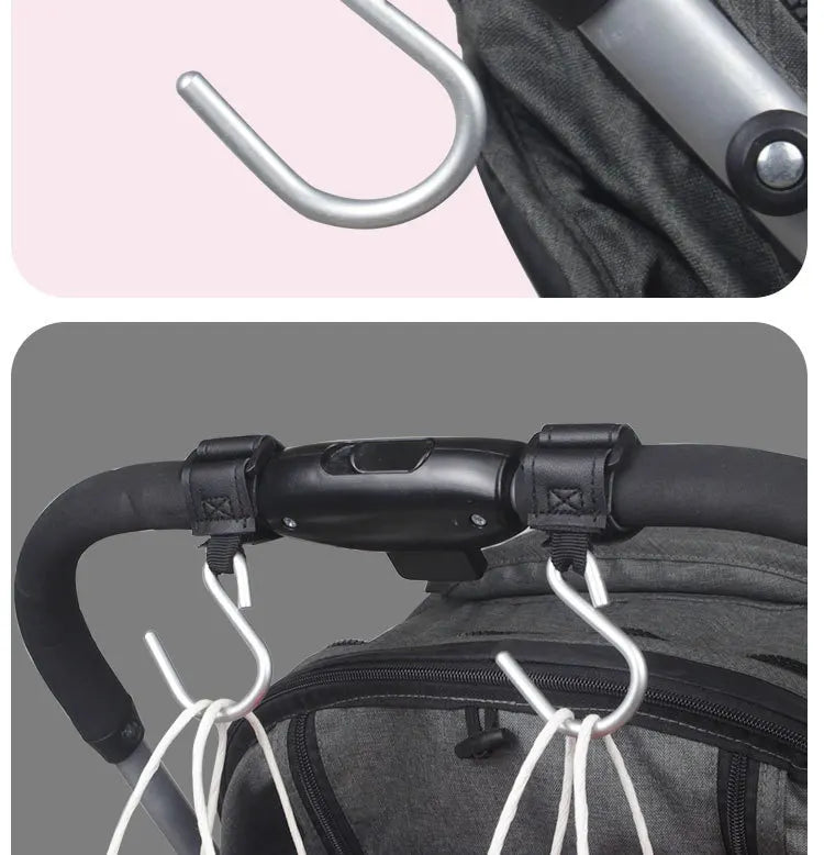 Baby Stroller Hooks 2Pcs Leather Hook  for Hanging Diaper Bags Kindergarten Universal Accessory