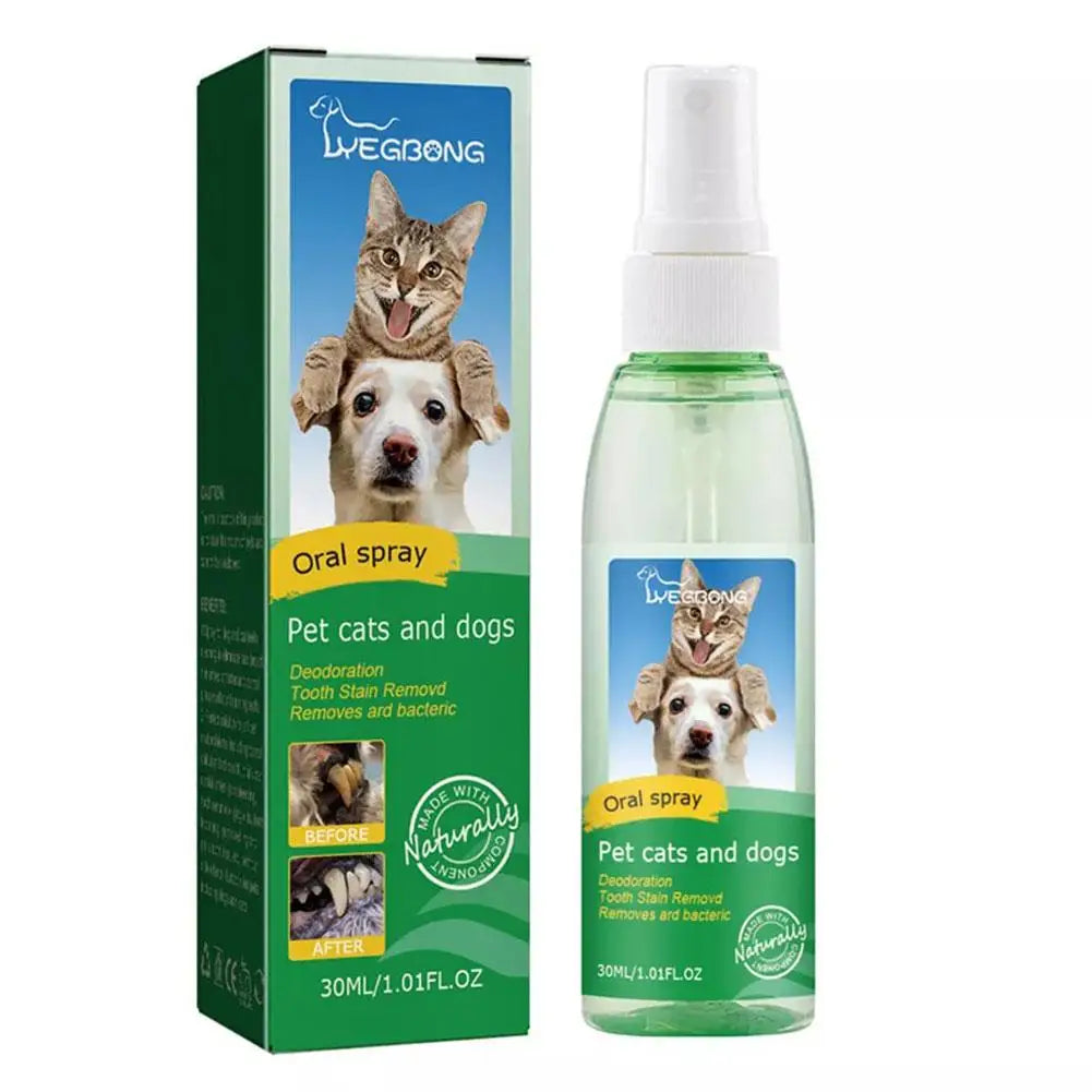 30ml/Bottle Dog Oral Spray Dog And Cat Tooth Cleaning Spray Tooth Spray Dog Oral Spray Pet Breath Freshener Oral Spray