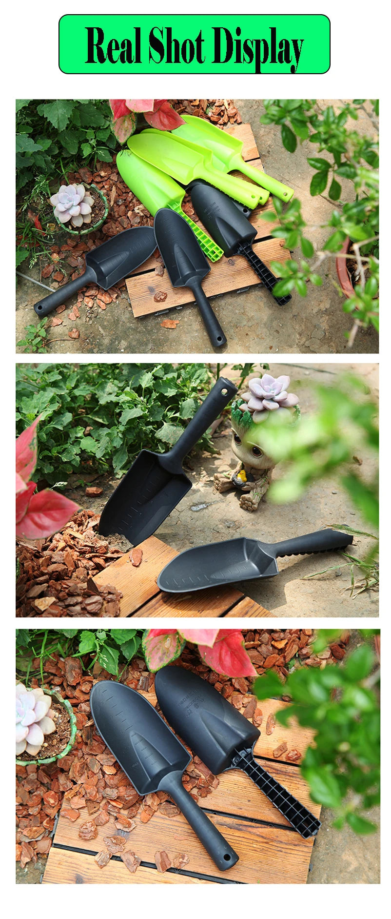 Gardening Plastic soil  Shovel for planting flowers and Loosening Soil Tools