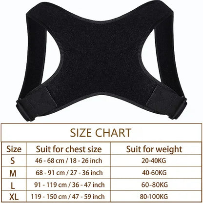 Invisible Back Posture Corrector Trainer Adjustable Shoulder Brace Straight Holder Clavicle Support for Men Women Adult Children