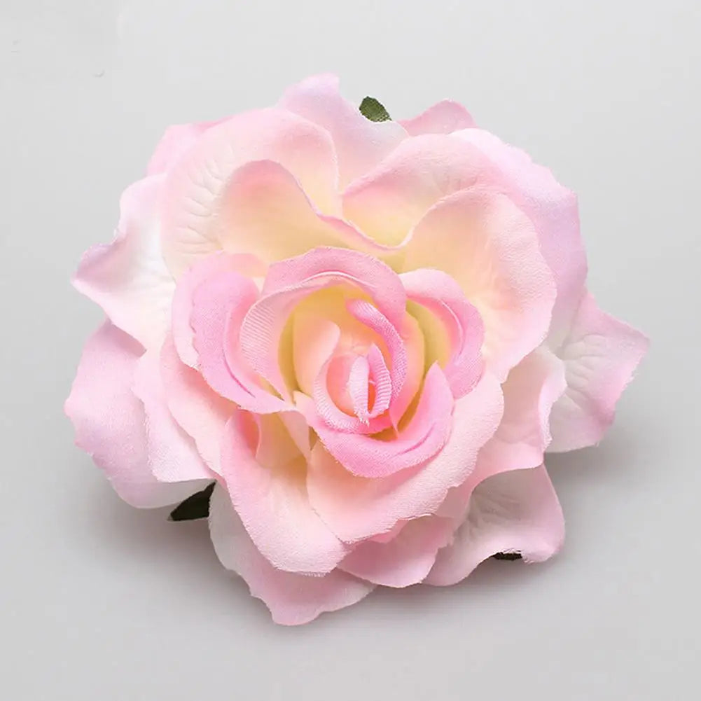 Flamenco Flowers For Hair DIY Headdress For Bridal Flocking Cloth Red Rose Flower Hairpin Hair Clip Party Hair Accessories