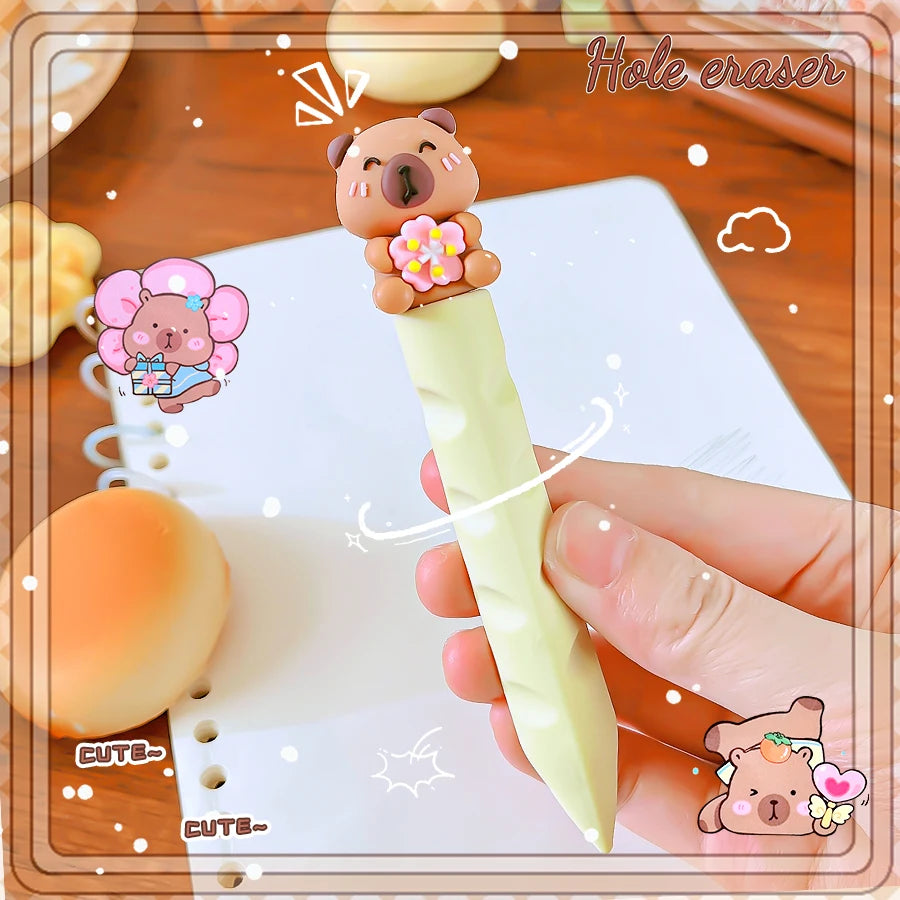 school teacher gift back to school supplies Aesthetic cute stationery Kawaii object funny erasers capybara rubber cute things