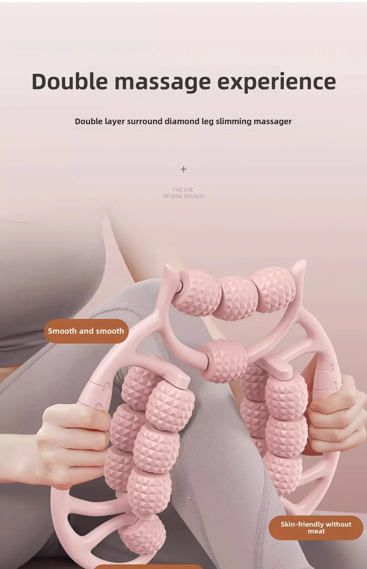 18 Rounds Massage Roller of Circular Leg Slimming Leg Massager Muscle Stretching Equipment Circular Leg Clamp