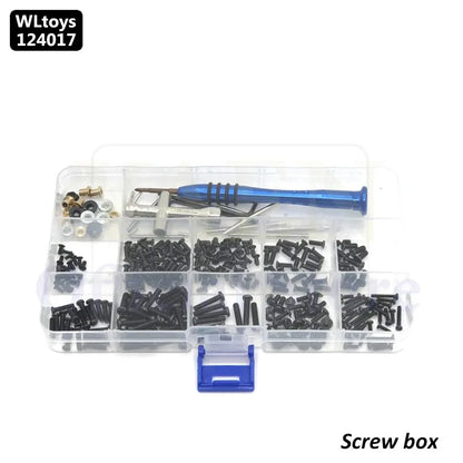 WLtoys 124017 1/12 RC Original Metal Spare Parts Swing Arm C Seat Bottom Motor Differential Gearbox Shock Absorbers Tire