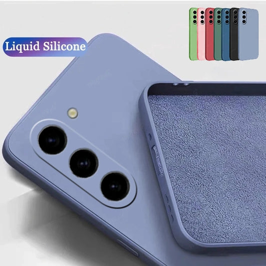 For Samsung S25 Case Cover Samsung Galaxy S25 Plus Capas Liquid Silicone Original TPU Shockproof Soft Fundas Samsung S25 Ultra