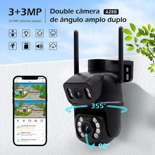 Icsee Camera Wifi Security Camera Wifi Security Camera Camera External Wifi Camera Camera 4K 3 + 3MP Brazil