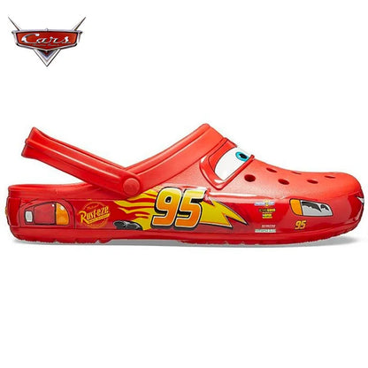 Disney Lightninged Mcqueen Pixar Waterproof Summer Slippers Outdoor Beach Holey Shoes Sandals EVA Flip Flops Gifts