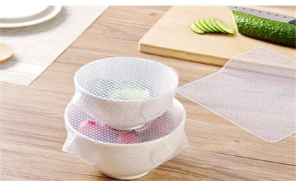 Reusable Food Fresh Lid, 3pcs/Set Silicone Stretch Cover, Suction Cover for Cooking Pot, Pan, Bowl, Vacuum Sealer Wrap