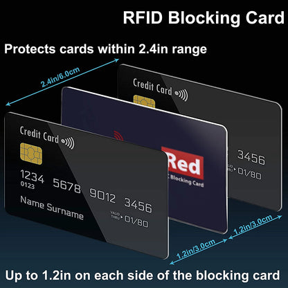 5Pc RFID Blocking Cards Contactless NFC Debit Credit Card Passport Protector Blocker Set Smart Anti-theft Design RFID Blocker