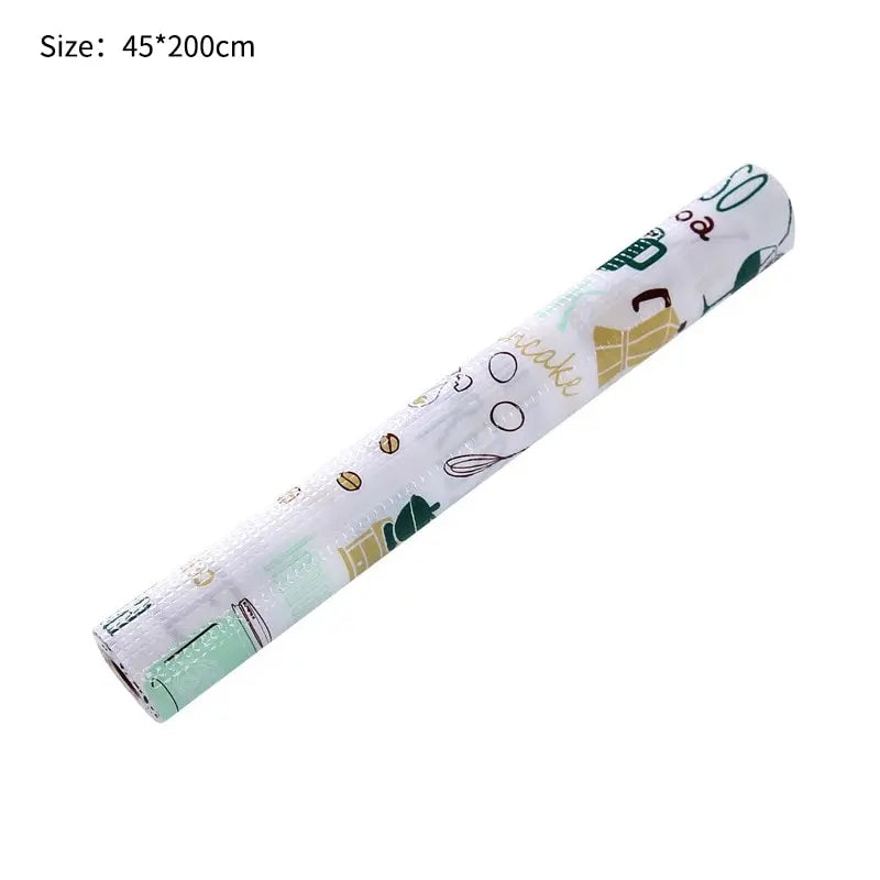 1 Roll Can Cut Table Mat Drawers Cabinet Shelf Liners Cartoon Cupboard Placemat Waterproof Oil Thickened Kitchen Stickers