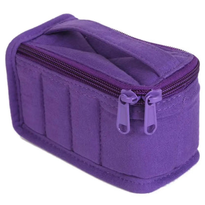 8-Grid Essential Oils Carry Case Moisture-proof Shockproof Cosmetic Organizer Box Handle Convenient Essential Oils Container