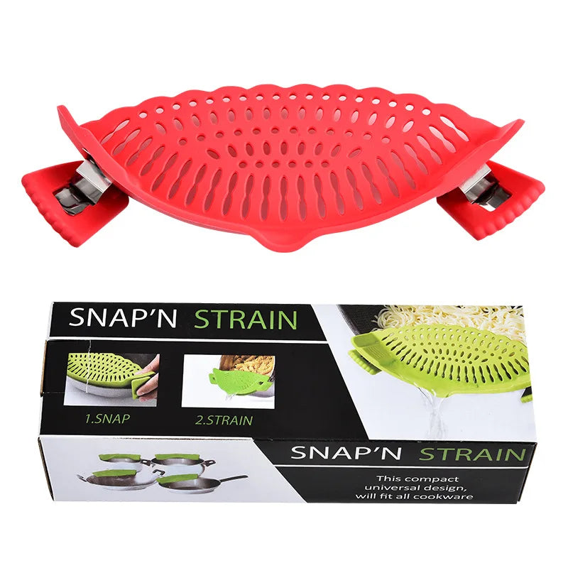 1pc, Strainer, Pot Strainer, Adjustable Clip On Strainer For Pots Pans And Bowls, Kitchen Pot Strainer