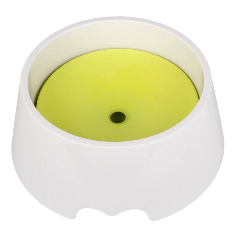 OUWO Pet Water Bowl Float Non Wet Mouth Cat Dog Buoyancy Pet Water With Floating Plates No Spill Water Bowl