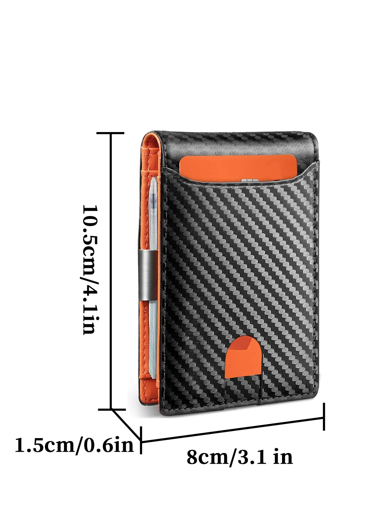 Men's RFID Blocking Card Holder Bifold Wallet With Money Clip Minimalist Pocket Slim Wallet
