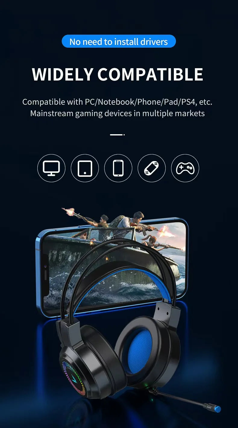 G58 gaming headset gaming wired 7.1 channel PUBG headset computer laptop headset