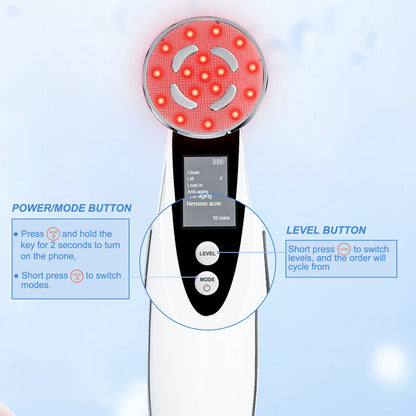 Skin Rejuvenation Face Massager Tool with 3 Adjutstable Levels of Strength EMS Micro-current Face Massager Vibrating