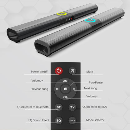 Wireless Soundbar Bluetooth Sound Bar Music System Super Powerful Speaker Wired Surround Stereo Home Theater TV Caixinha De Som