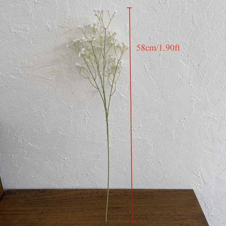 Artificial Plastic Soft Rubber Gypsophila Babys Breath Flower Branches Wedding Bouquet Floral Arrangement Accessories Home Decor