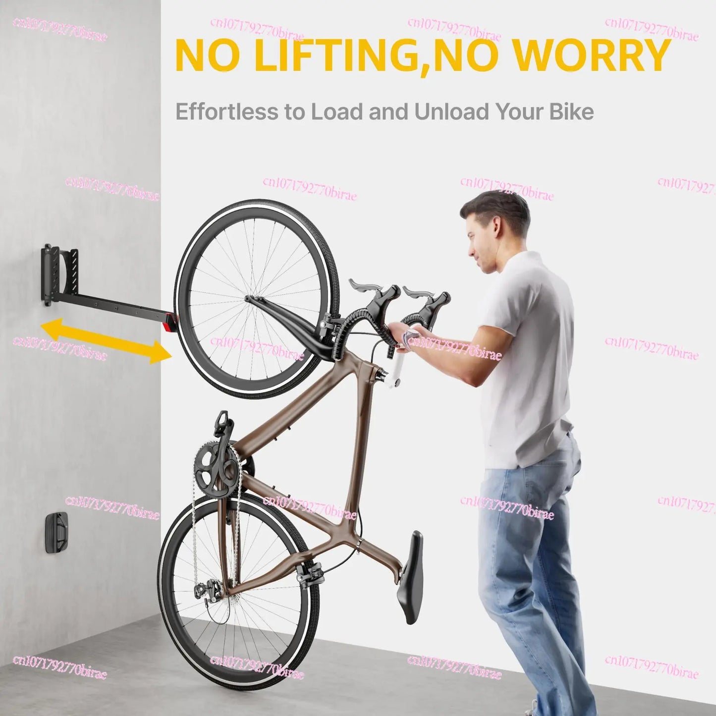 Rotating Bicycle Wall Rack Equipment Bracket