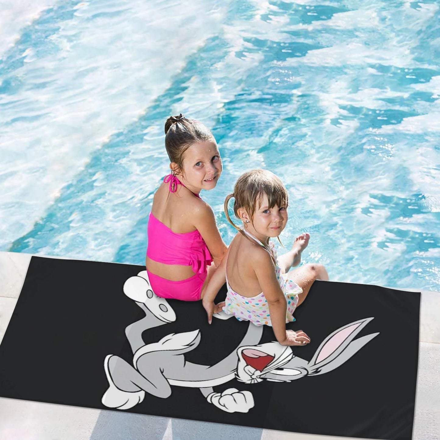 Bunnys Anime Cartoon Beach Towel Baby Bugs Bunny, Hand Shower, Travel Towels, Bathroom, Cute Room Decor, Bath