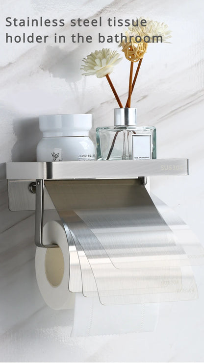 Stainless steel tissue holder for bathroom accessories