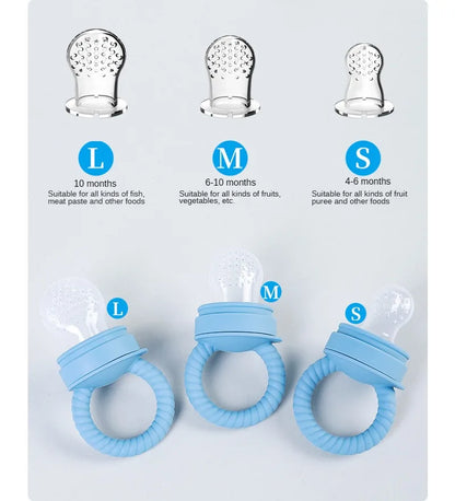 1pcs Food Bite Bag Feeder Fruit Vegetable Feeding Food Grade Silicone Feeding Tableware Silicone Baby Pacifier Bottle Feeder