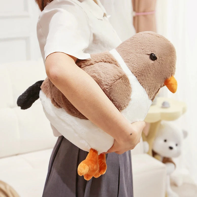 Simulated Round Chubby Pigeon Plush Toys Cartoon Bird Peace Dove Dolls Stuffed Home Decratied Ornaments Gifts for Kids Girls