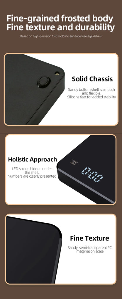 HiBREW Hand coffee timing electronic scale Weighing,Timing,Countdown professional electronic scale