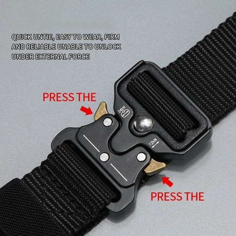 High Quality Men Belt Outdoor Hunting Men Belt Outdoor Work Training Belt Woven Belt Canvas Multi Function Belt Denim Belt