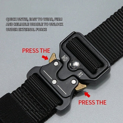 High Quality Men Belt Outdoor Hunting Men Belt Outdoor Work Training Belt Woven Belt Canvas Multi Function Belt Denim Belt