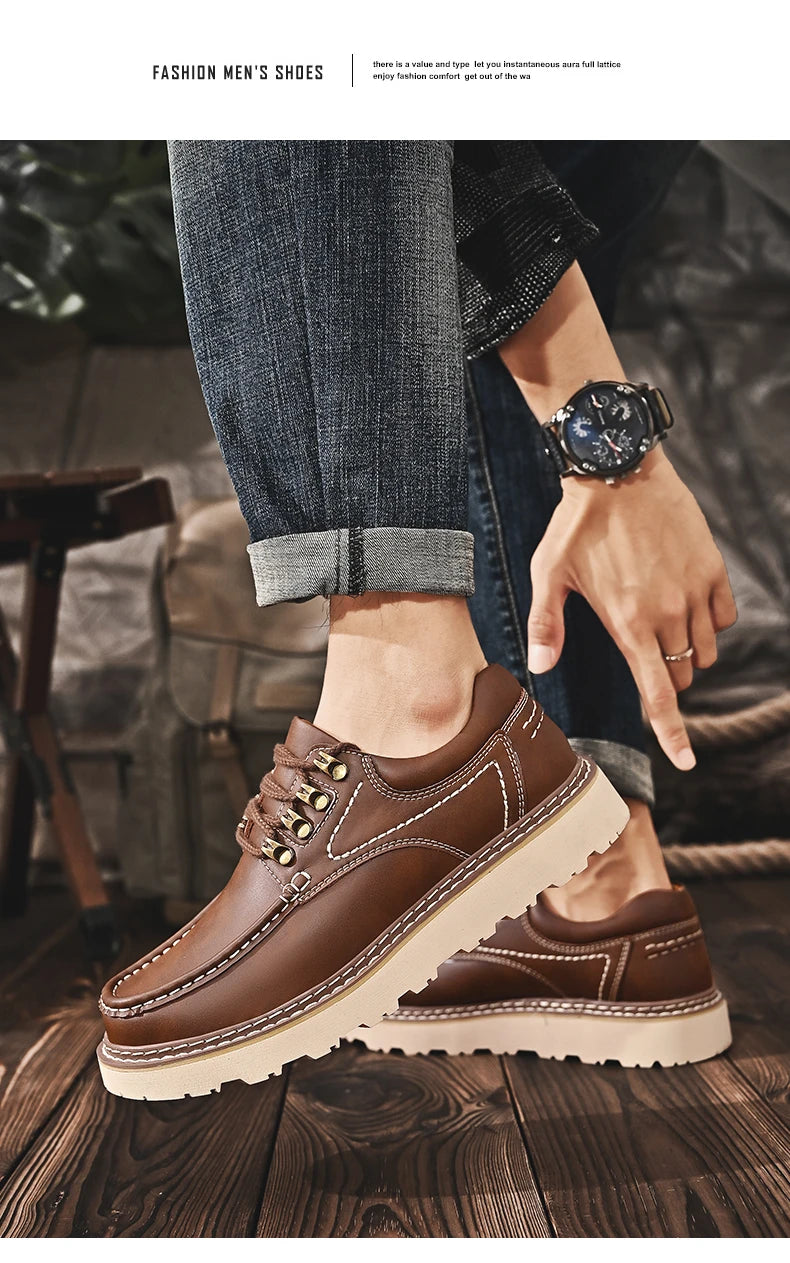 Outdoor Hiking Shoes Men Sneakers Summer Slip on Casual Men Shoes Breathable Suede Leather Shoe Anti-skid Walking Shoes Footwear