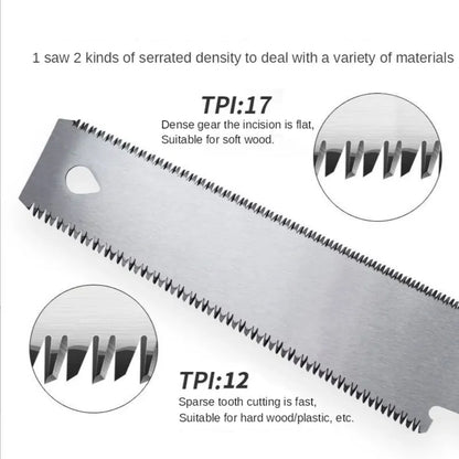 310MM Steel Saw Double Edged Japanese Pull Saw Flexible Blade Hand Saw for Woodworking Cutting Saw