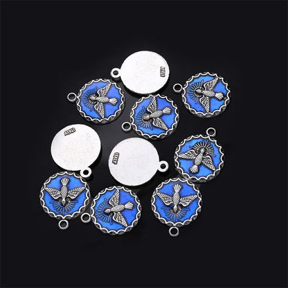 10 pieces of religious peace dove pendant jewelry making DIY handmade crafts