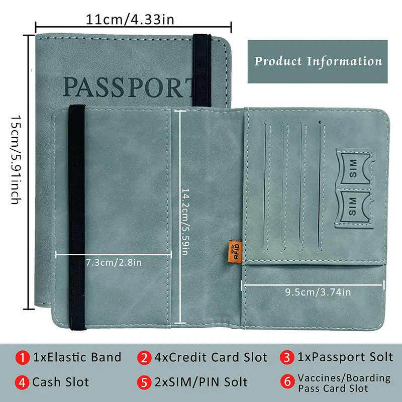 Passport Holder for Travel Essentials  Passport Wallet Cover Case for Travel  Accessories,Passport Book Holders for Women/Men