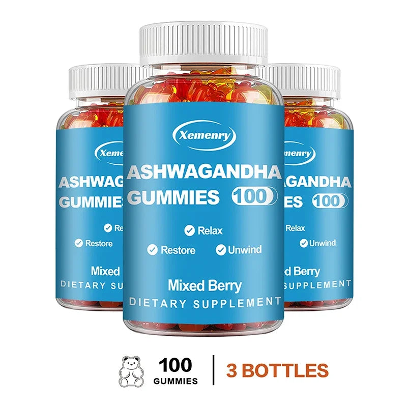 Ashwagandha Gummies - Improve Energy, Keep Youthful, Reduce Food Cravings, Regulate Thyroid Hormone Levels