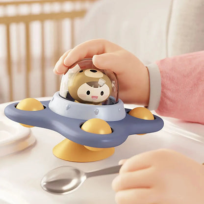 Baby Soothe Toy Cartoon Airplane Soothe Baby Artifact Baby Bath Fun Sucker Spinner Early Education Table Games