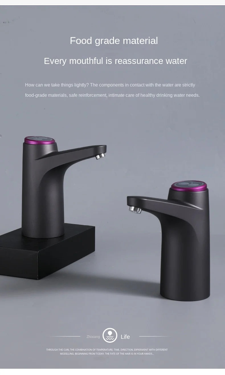 Automatic Water Press Household Barreled Water Electric Water Pump USB Rechargeable Mineral Water Pump Portable Water Dispenser