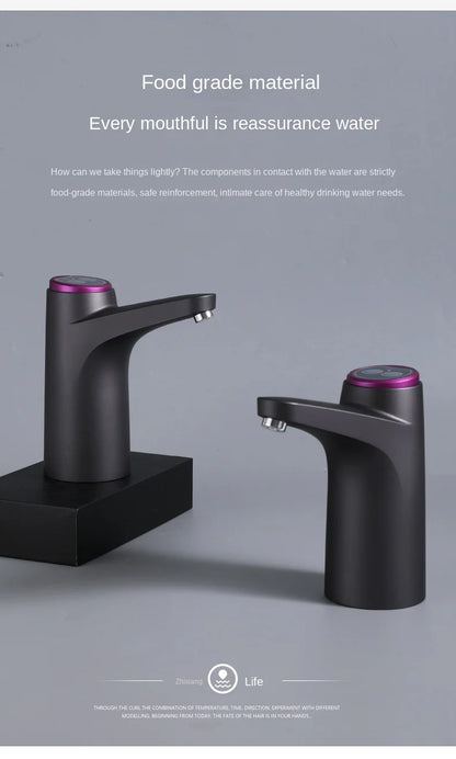 Automatic Water Press Household Barreled Water Electric Water Pump USB Rechargeable Mineral Water Pump Portable Water Dispenser