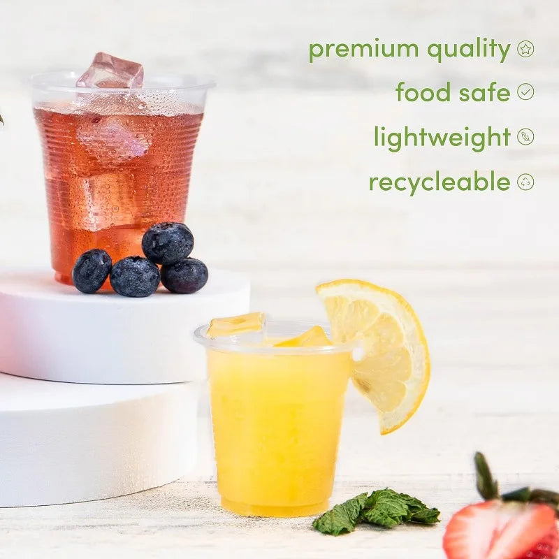 50/100pcs 5OZ Disposable Plastic Cups, Coffee Cups, Beverage Cups, Suitable for Picnics, Gatherings, Christmas, Party Supplies,