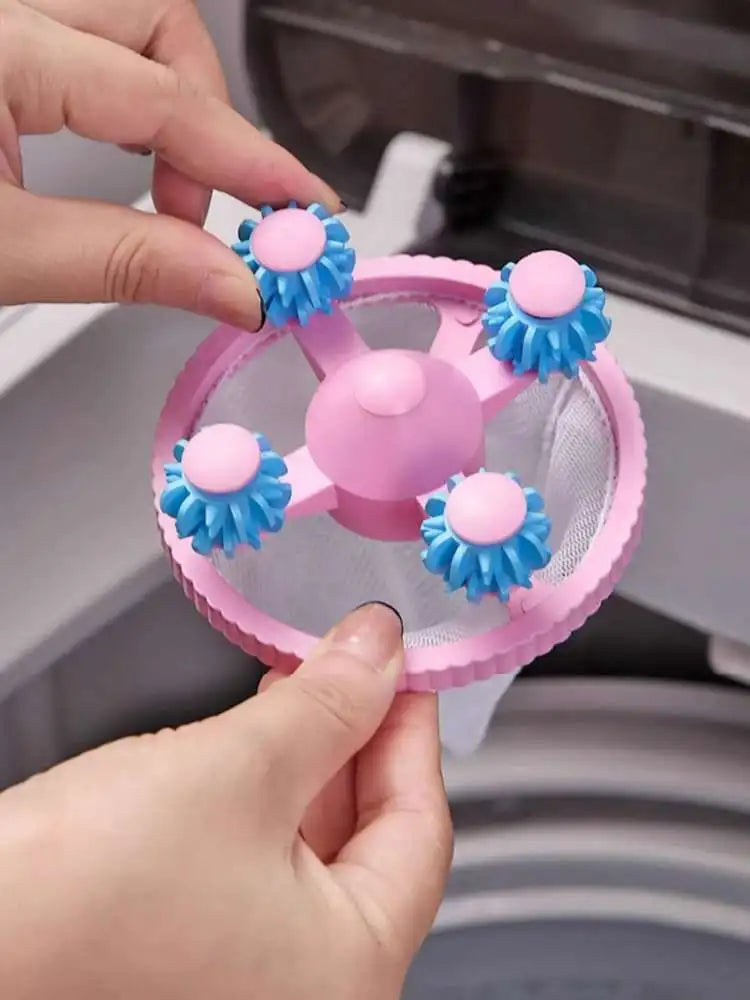 Washing Machine Filter Bag Reusable Net Laundry Ball Floating Lint Hair Catcher Pet Hair Remove Dirt Collection Dedusting Roller