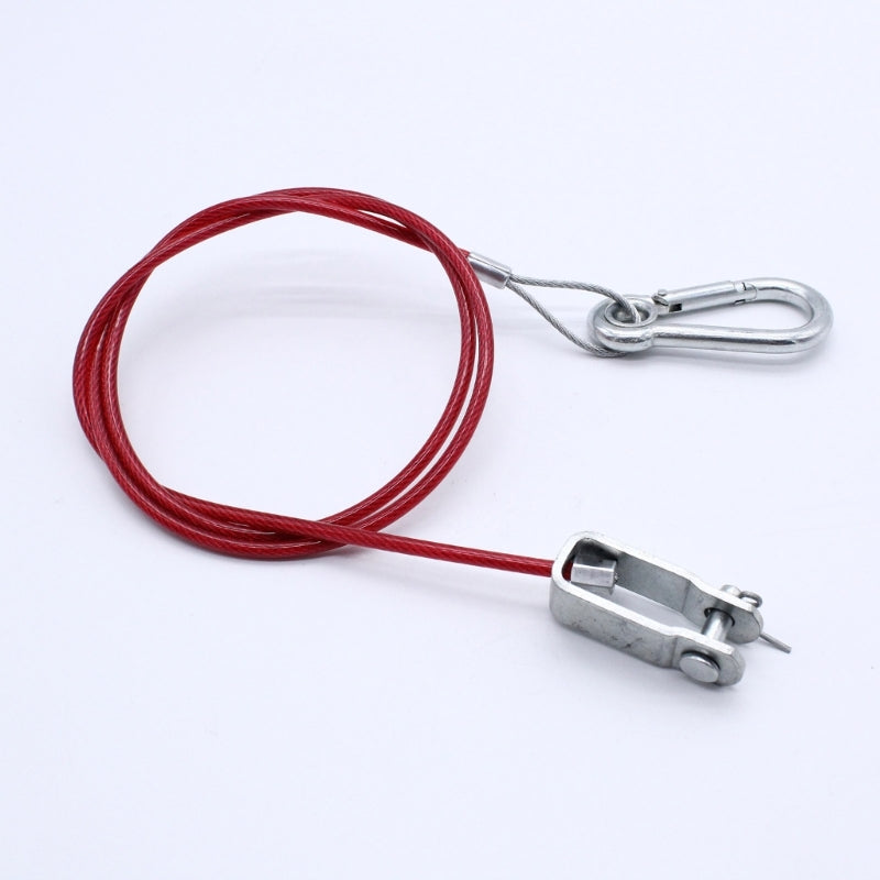 Trailer Dismounting Safety Rope with U shaped Clip and Carabiner Ensure Safe Towing Journey Stainless Steel High Quality