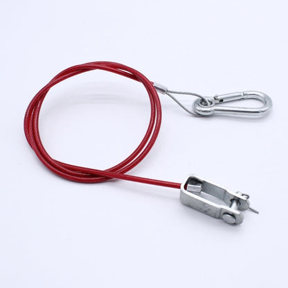 Trailer Dismounting Safety Rope with U shaped Clip and Carabiner Ensure Safe Towing Journey Stainless Steel High Quality