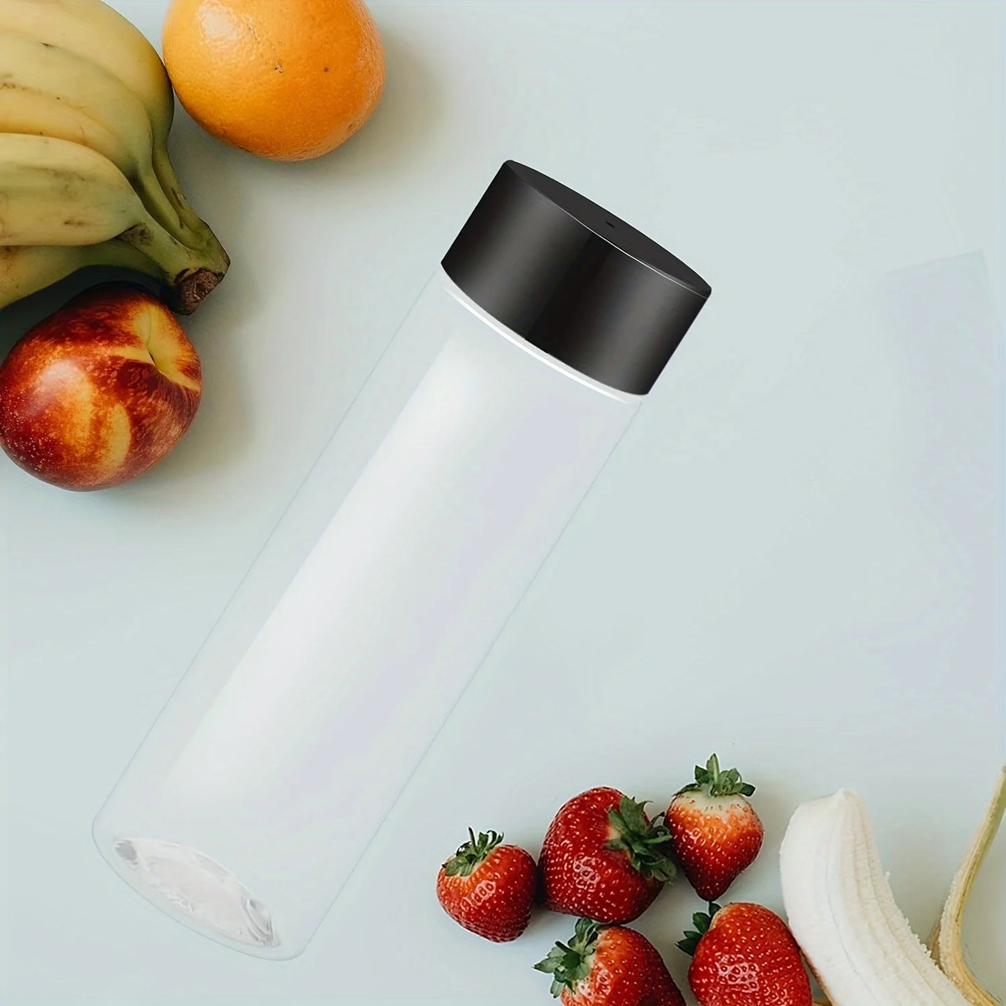 12pcs Portable Plastic Fruit Juice Bottle , Clear Bulk  Container For Indoor/Outdoor, Camping Drink  For Fridge Bar Supplies