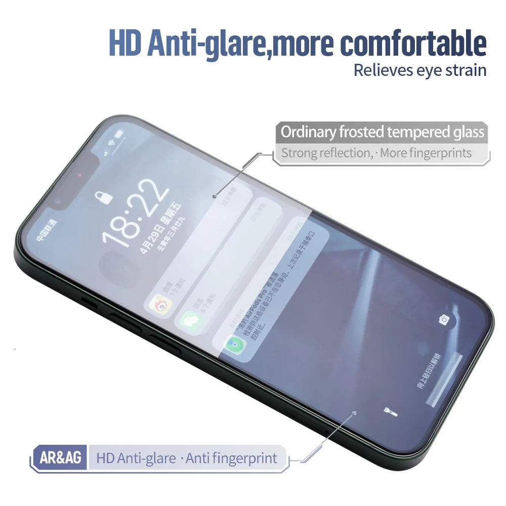 Blueo For iphone 15 pro Screen Protector  Ultra Clear AR Anti-Reflective Tempered  For iPhone 15 Pro Max Screen Protector