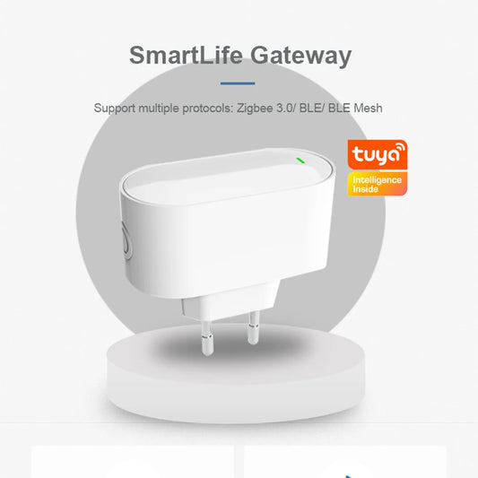 Tuya Smart ZigBee Gateway Hub Plug-in Type Multi-mode Bluetooth Gateway Bridge for Smart Home Automation Works with Alexa