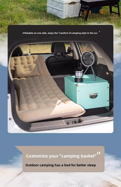 Airbed Household Outdoor Single Double Air Bed Thickened Folding Inflatable Convenient Mattress Sleep Rest for Car SUV Travel