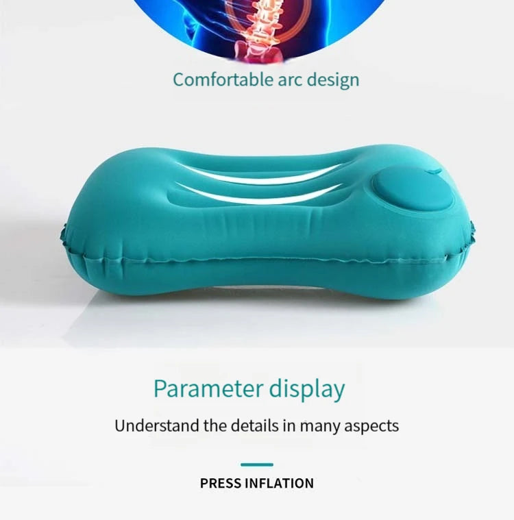 Press Inflatable Pillow Portable Outdoor Travel Pillow Waist Pillow Neck Protector Inflatable U Shaped Pillow